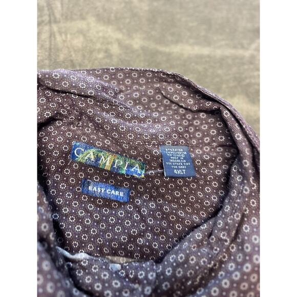 Moda Campia Moda 4XLT Red design Long Sleeve Button Shirt Big Tall Man - Picture 4 of 6